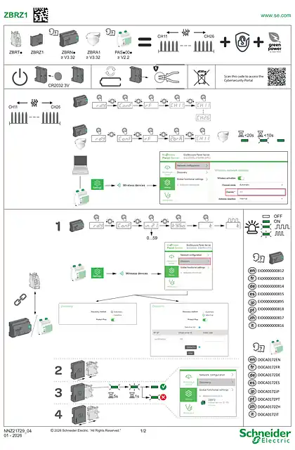 schneider施耐德ZBRZ1 - Harmony XB5R_ Advanced commissioning module for ZBRT transmitters_ 说明书